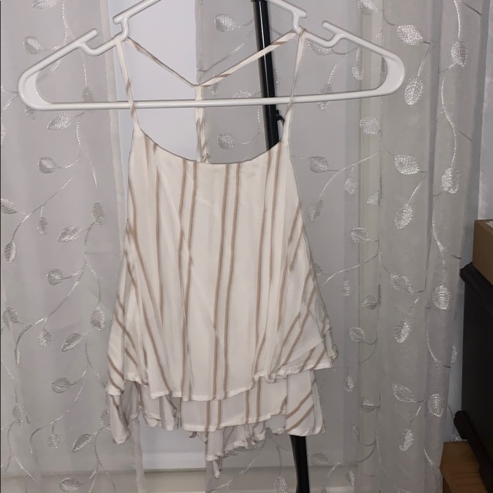 NWOT Flowy Open back tank top